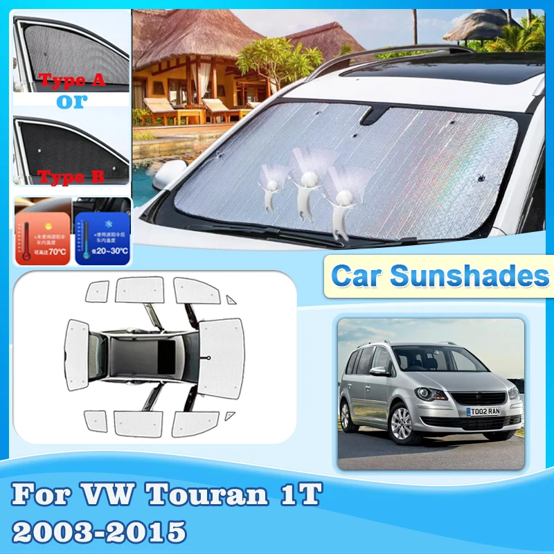 

Car Coverage Sunshades For Volkswagen VW Touran MK1 Sun Shade 2007 2008 2003-2015 Sunscreen Covers Window Visor Cars Accessories