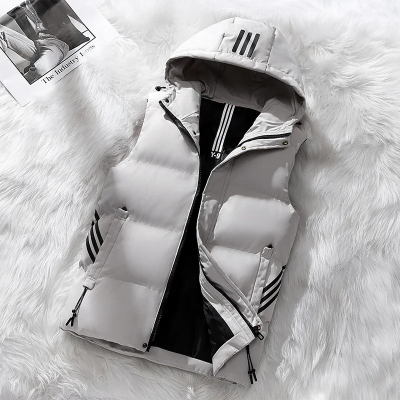 Novo inverno moda casual com capuz colete de alta qualidade versátil confortável respirável casual e quente para baixo colete