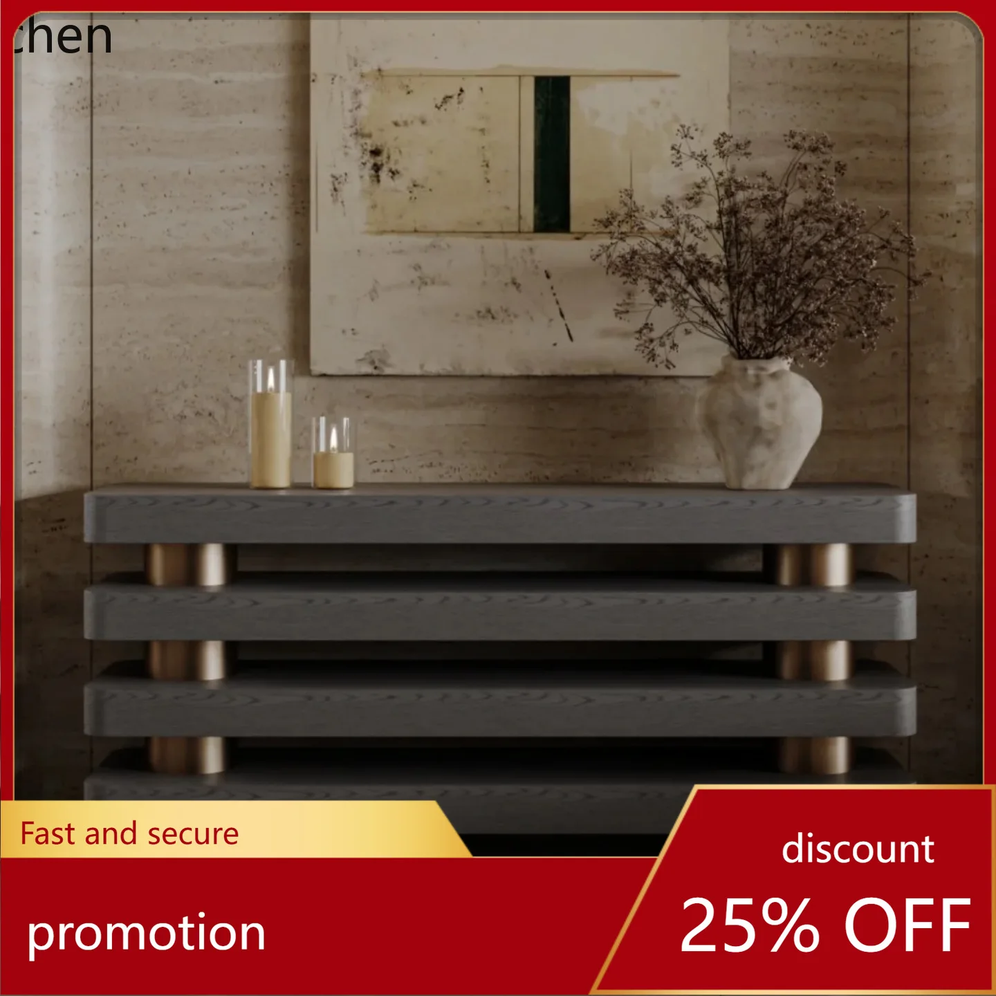 

HXL Painted Entrance Cabinet Living Room Wall Storage Cabinet Decorative Cabinet