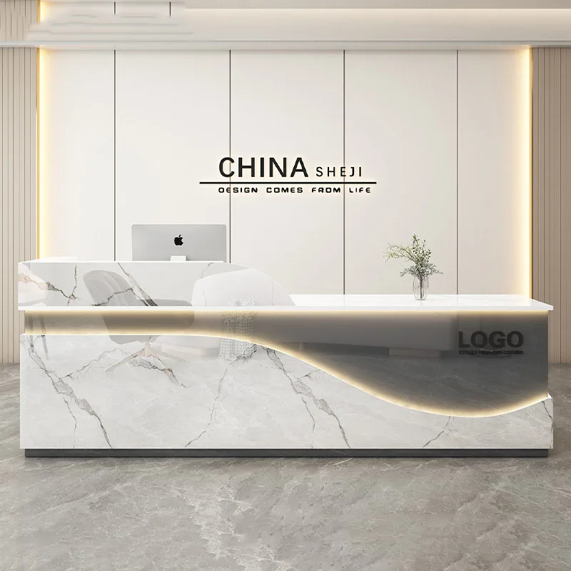 

Design Company Reception Desks Modern Shop Beauty Bar Luxury Hotel Reception Desks Restaurant Mostrador Commercial Furniture