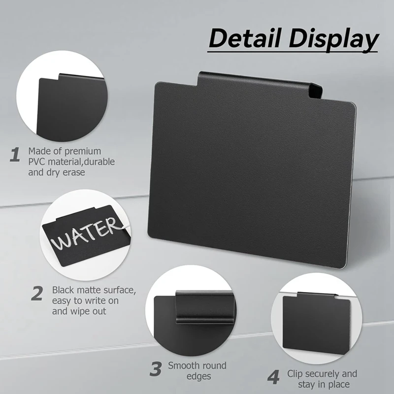 ملصقات بمشبك سلة بلاستيكية مكونة من 32 قطعة - ملصقات مسح جاف قابلة للإزالة وإعادة الاستخدام لتنظيم المنزل