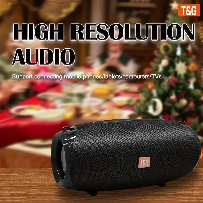 TG534 Tragbarer kabelloser Stereolautsprecher mit zwei Lautsprechern, TWS-Stereo-Freisprechanruf/FM/TF-Karte/U-Disk, zum Anschließen von Mobiltelefonen/Ta – Detail 4
