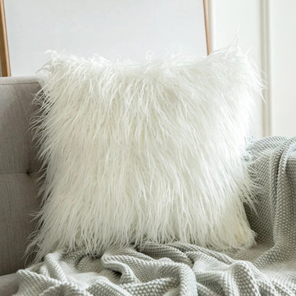 

1pc 45X45Cm Wool Cover Pillowcase Throw Decorative Home Decor Wool Cushion Cover Warm Comfortable Gift For New House