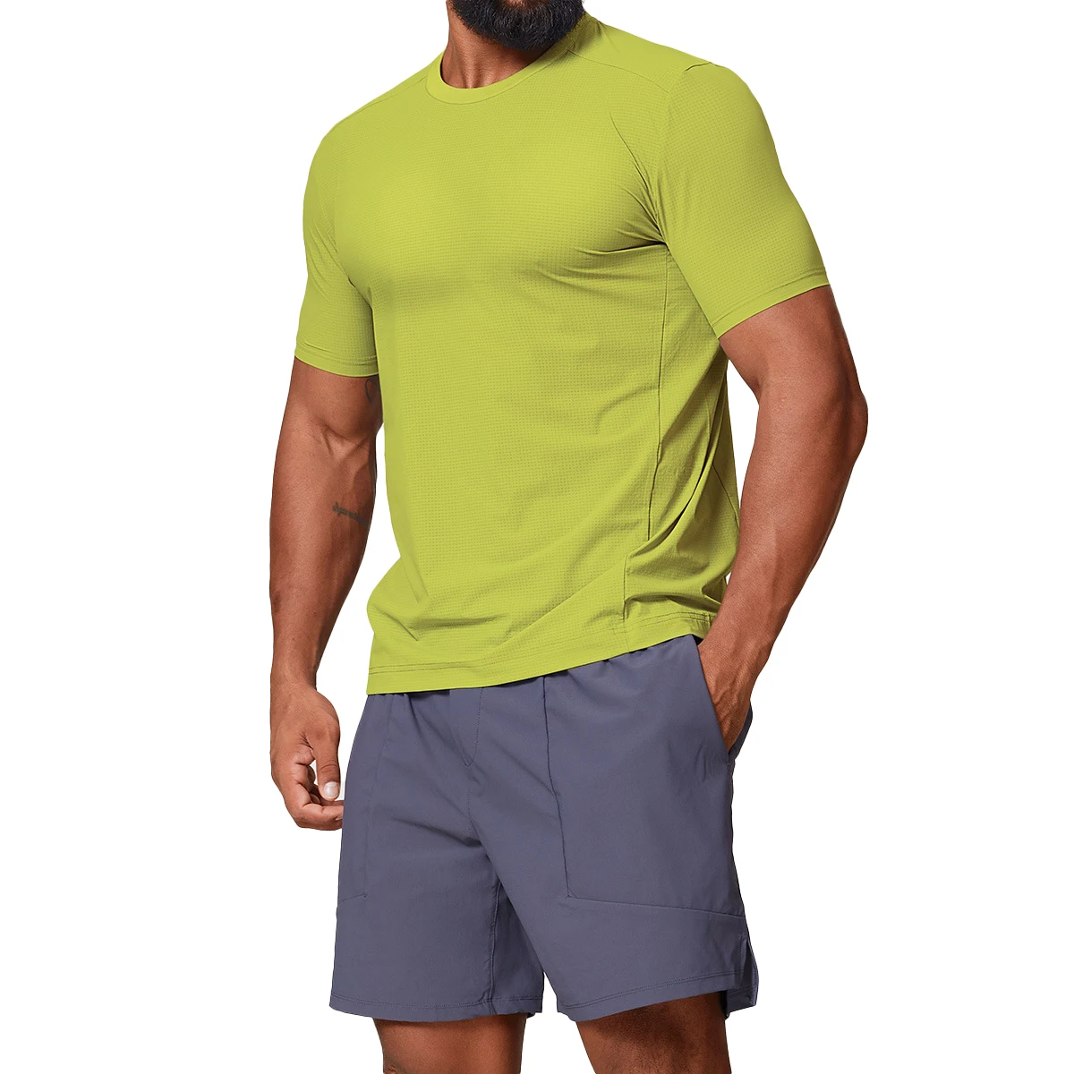 

Mens Cooling Workout T-Shirt Breathable Quick Dry Short Sleeve Tee for Running Gym Fitness Outdoor & Street Sports Activewear