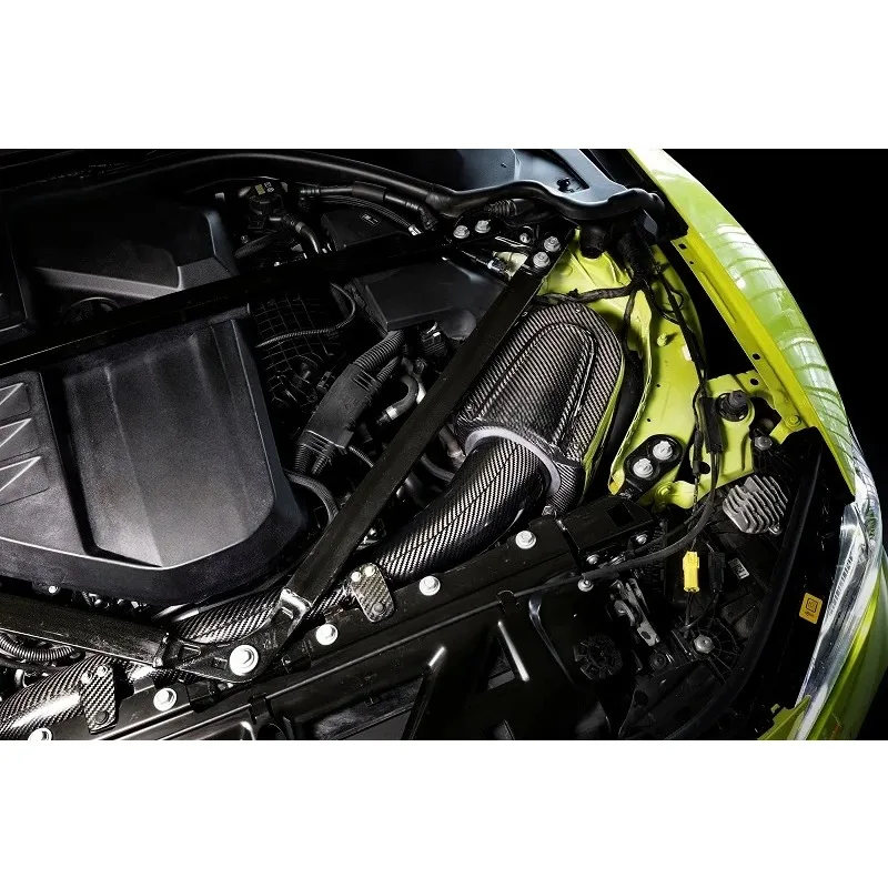 21- تحسين سرعة القيادة نظام السحب البارد من ألياف الكربون الجافة الحقيقية لسيارات BMW G8X M2 M3 M4 3.0T أنبوب دخول هواء السيارة