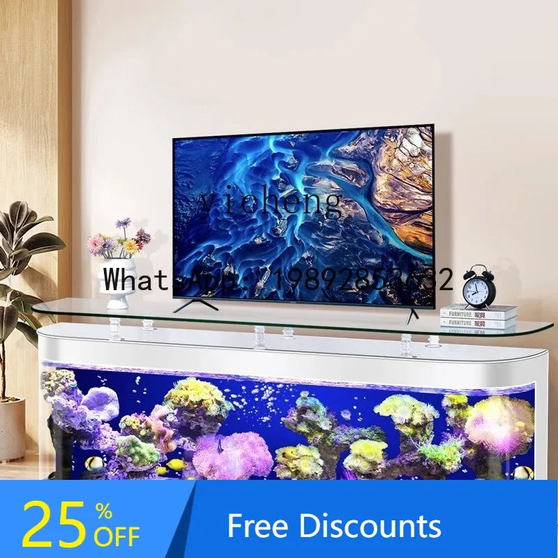 

integrated coffee table, living room, household ecological circulation, back filter, water-free fish tank