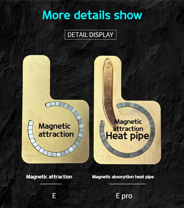 Płytka Heat Pipe do Chłodzenia Telefonu Komórkowego, Rozproszona Płytka Rozpraszająca Ciepło, Powiększa Obszar Odprowadzania Ciepła, Aluminiowa Płyta z Magnesem