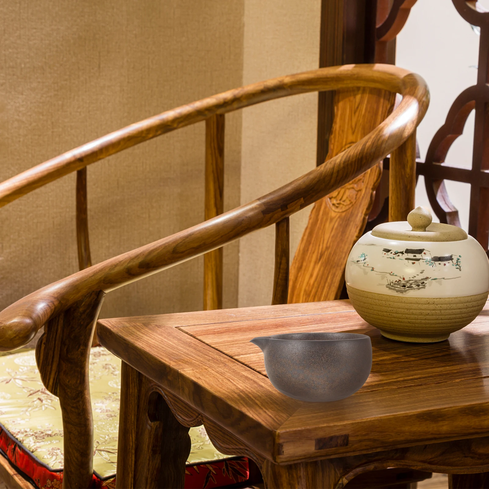 

Ceramic Matcha Bowl with Spout Traditional Japanese Tea Ceremony Cup Artistic Design Long Lasting Durability Perfect for Matcha
