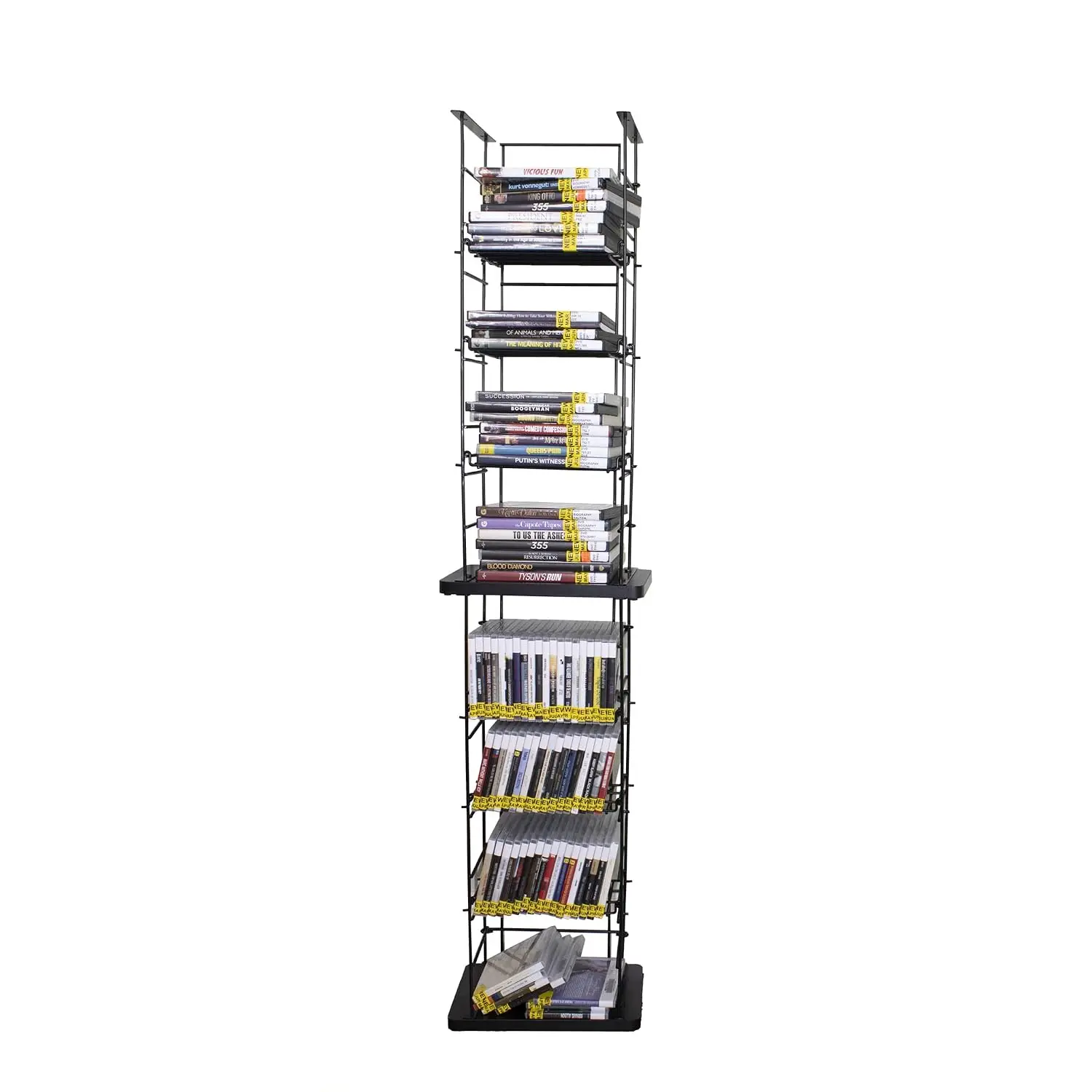 CD Tower Media Rack DVD Organizer Video Game Blu Ray Storage Holds 176 Single CDs 18469-NF