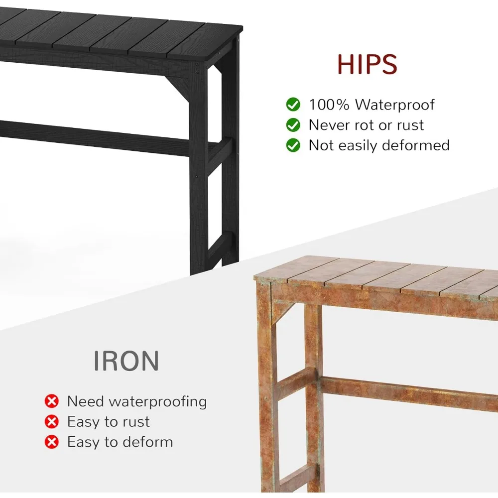 Bar Stools Set of 2, All-Weather Outdoor Barstools, 400 lbs Weight Support, Easy to Clean and Care, for Bar, Kitchen Counter