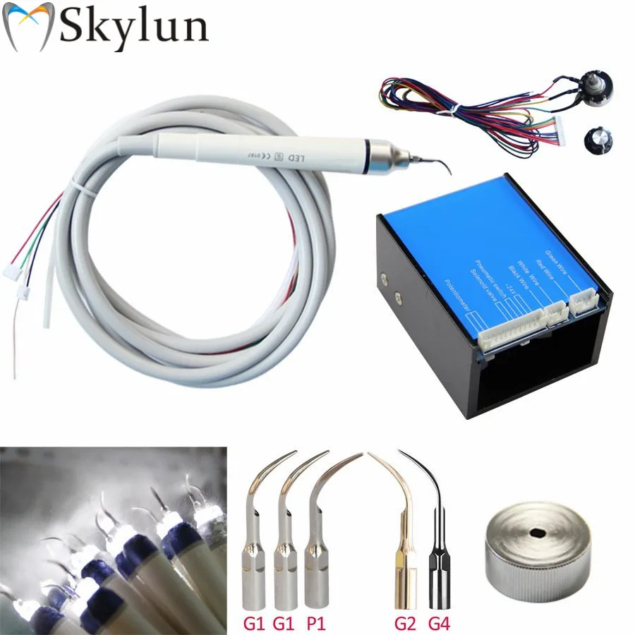 Dental Built-in Ultrasonic Piezo Electric Scaler LED Scaling Handpiece Teeth Whitening For Dental Unit Fit EMS Woodpecker