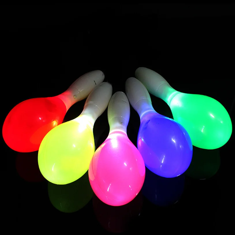 

50pcs Light up Maracas Flash Birthday Game Party Favors Led Neon Shaker Noisemaker Led Glowing Fiesta Themed Decoration