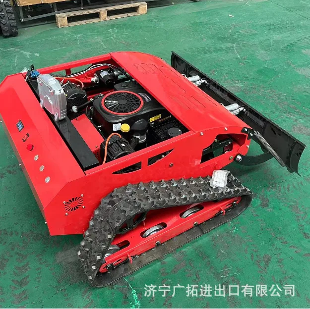 

Экспортная гусеничная газонокосилка с дистанционным управлением, газонокосилка для кошения сада, высокомощная альпинистская газонокосилка с дистанционным управлением