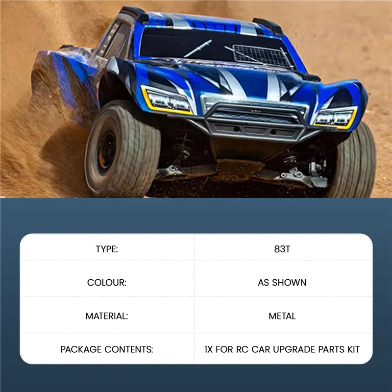 Nuovo-Set di ingranaggi cilindrici e pignoni in metallo 0.8M 48P per parti del modello di auto Rustler/Slash 2Wd 1/10 RC