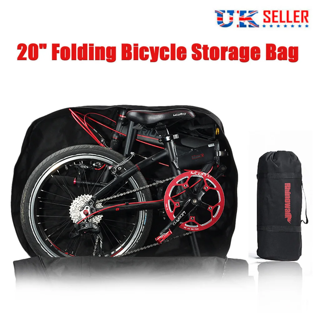 Bolsa plegable para bicicleta, bolsa de transporte para vehículo de carga de 20 pulgadas, negra, ligera, impermeable, Ideal, transferencia de bicicleta de viaje para ciclismo