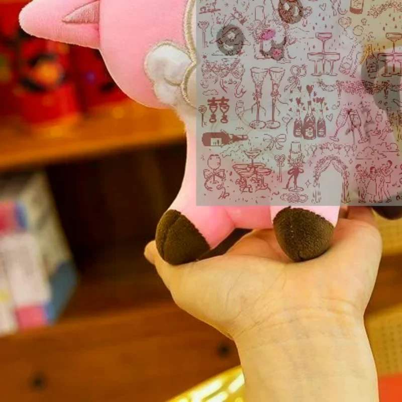 Soft Fluffy Year Of The Goat Plush Pendant With Lucky Blessing Embroidery For Spring Festival Decor New Year Gifts