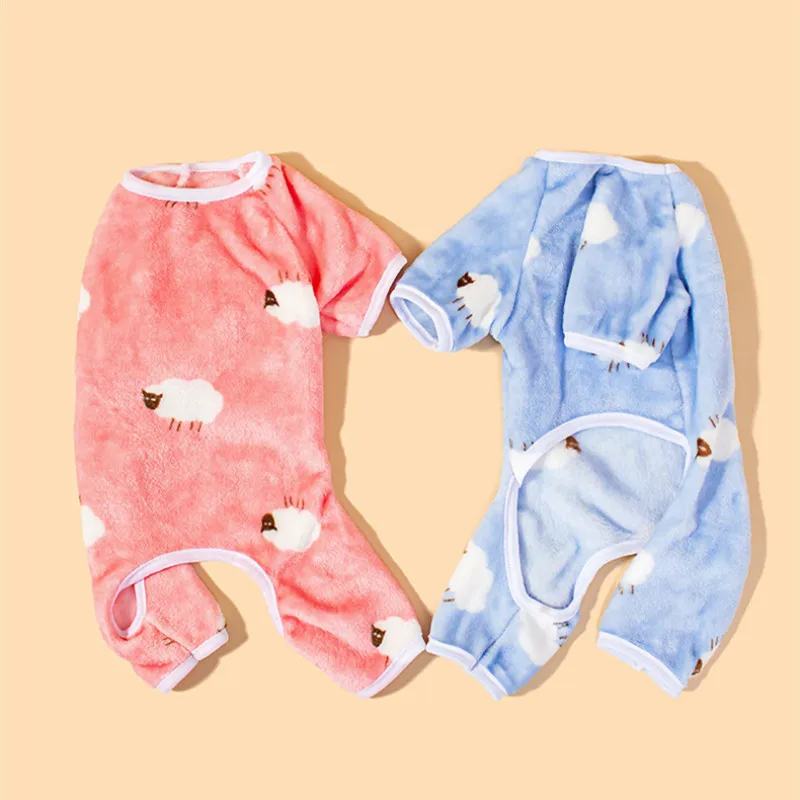 Winter Dog Pajamas Jumpsuit Puppy Pet Clothes Rompers Yorkies Pomeranian Bichon Poodle Schnauzer Dog Clothing Costume Pyjama