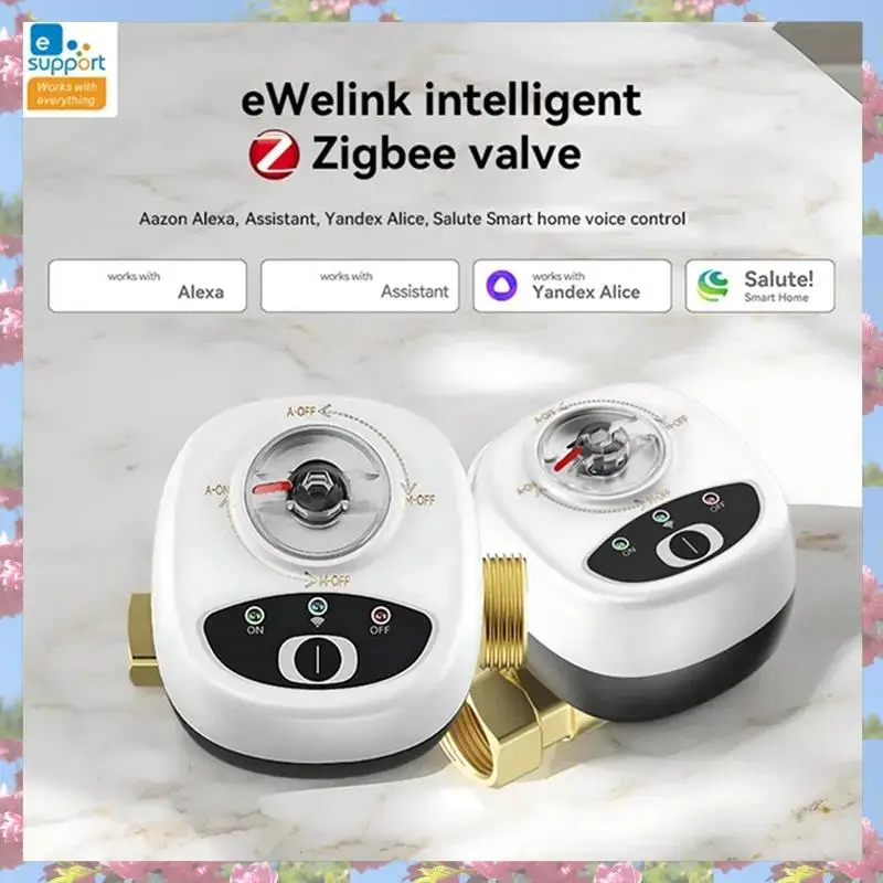 L72A-Zigbee Smart Valve Controller Ewelink Ball Valve APP Remote Control IP65 Waterproof Water Valve Works For Alexa