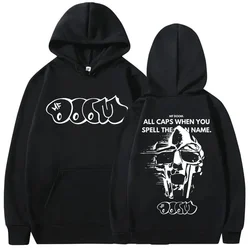 Raper Mf Doom Madlib Madvillain Metal Mask Graphic Hoodie All Caps When You The Illest Villain Hoodies Męska bluza hip-hopowa