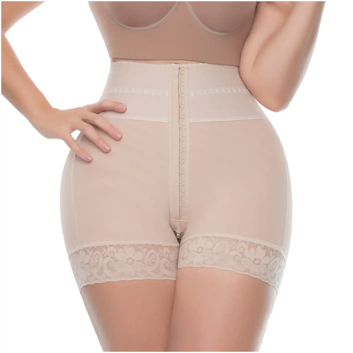 Waist Trainer Butt Lifter Slimming Compression Shapewear Flat Belly Stretch Shorts With Hooks Women Girdle Waist