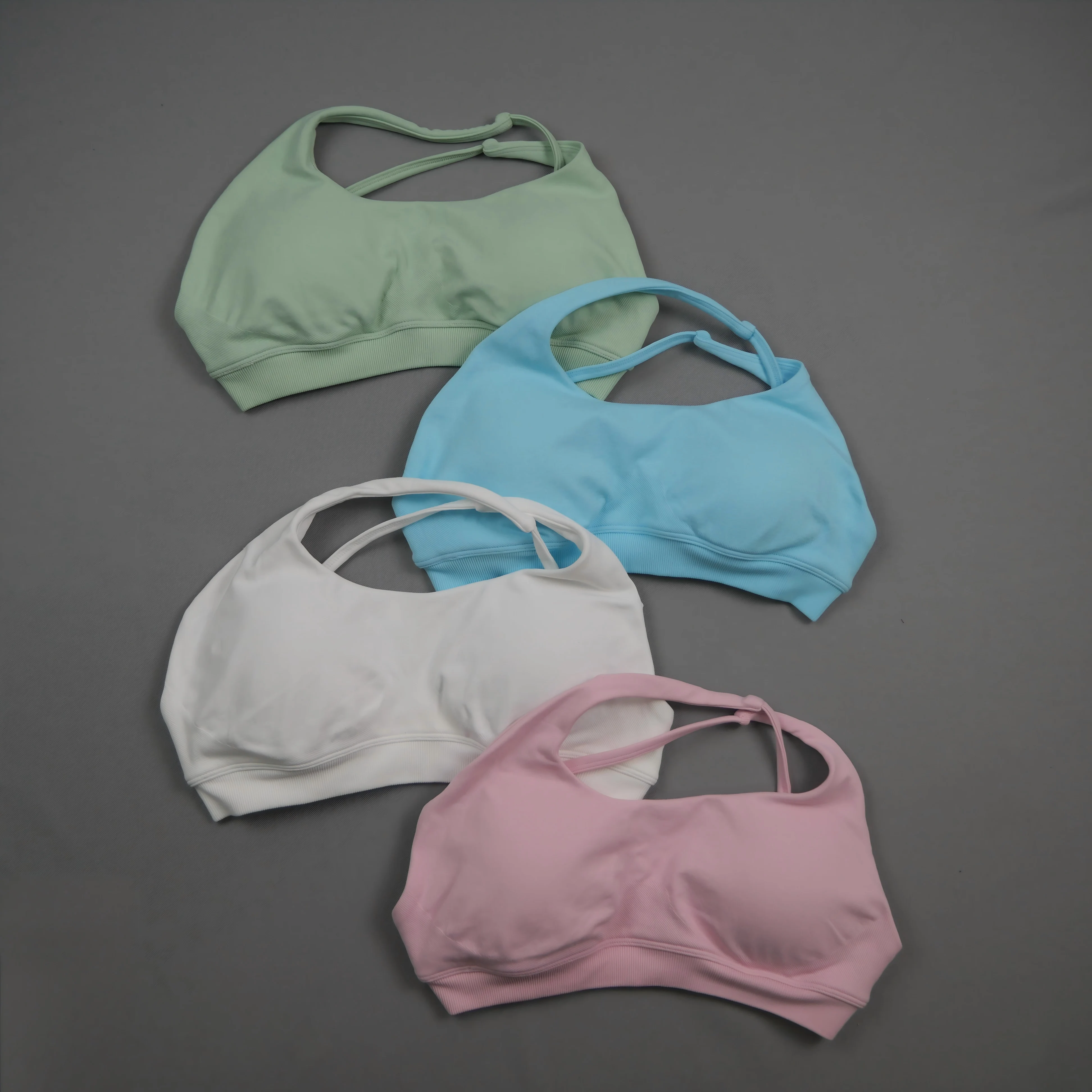 Women One Shoulder Seamless Sports Bra Hollow Cutout Medium High Support Removable Pads Breathable Stretch Gym Yoga Fitness Work