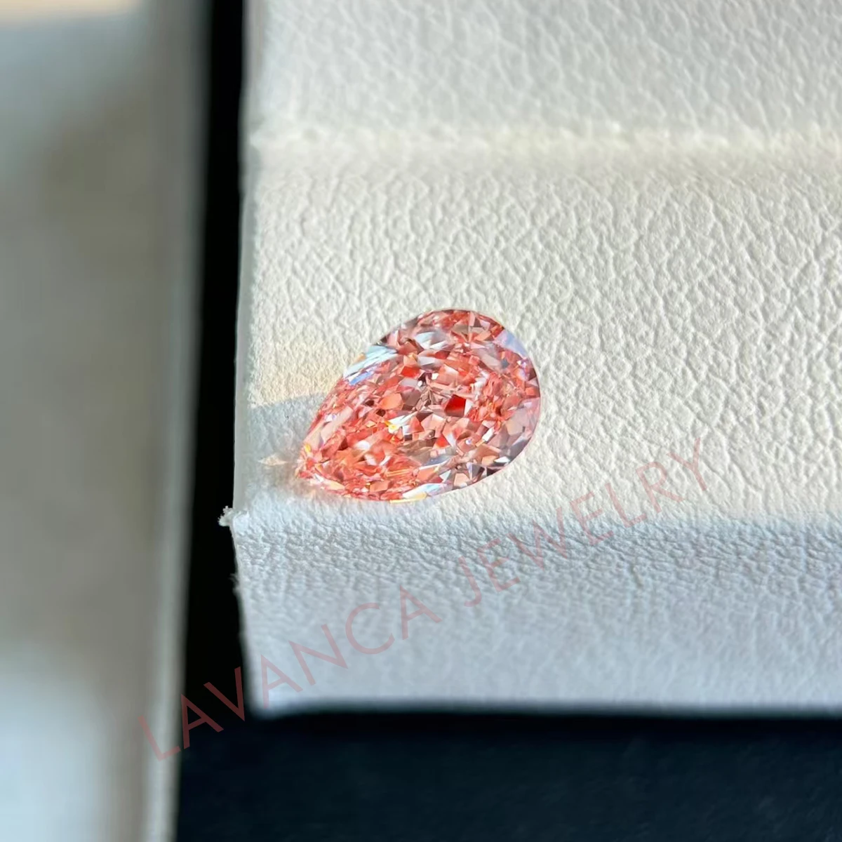 HPHT/CVD Pink Pear Brilliant Lab Grown Diamonds 0.5-4.0carat Fancy Vivid Pink Diamonds IGI Certified Synthetic Loose Diamonds