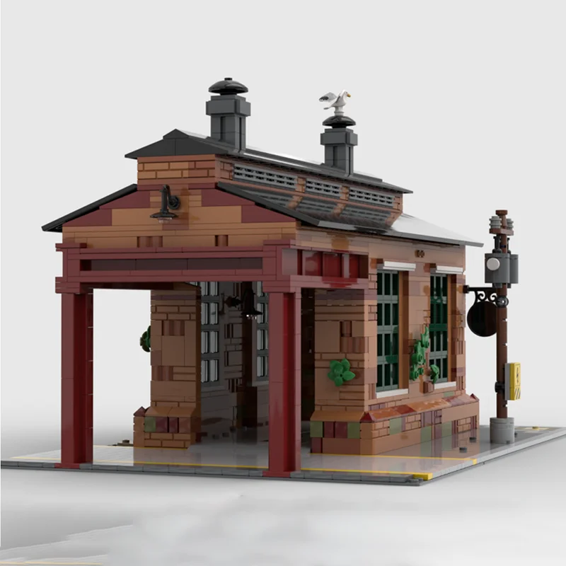 Moc Bouwstenen Modulair De Oude Goederen Schuur Hoek Modulair Model Technologie Blokken Kerst DIY Speelgoed Bouwgeschenken