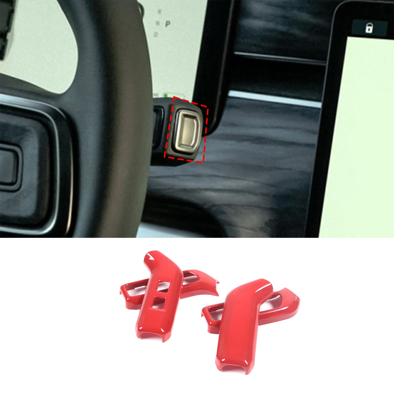 

For Rivian R1T/R1S 2022-2023 ABS Car Steering Wheel Wiper Gear Lever Decorative Cover Trim Stickers Car Accessories