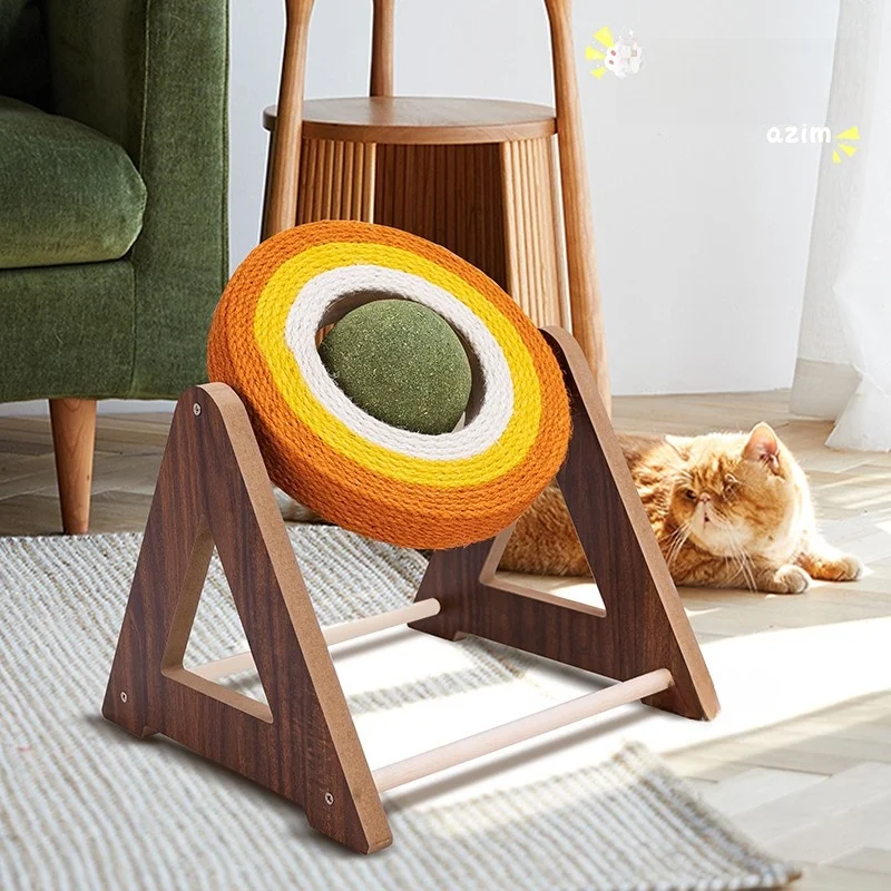 

Azimiao Mint Pl Wear-Resistant Scratching Board Toy Jute Rope Scratch Post Claw Ball for Adult s