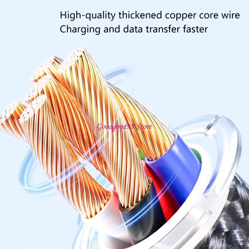 90degree Angled Type C And USB Charging Cable 5A Fast Cord For Quick Power Delivery And Data Sync
