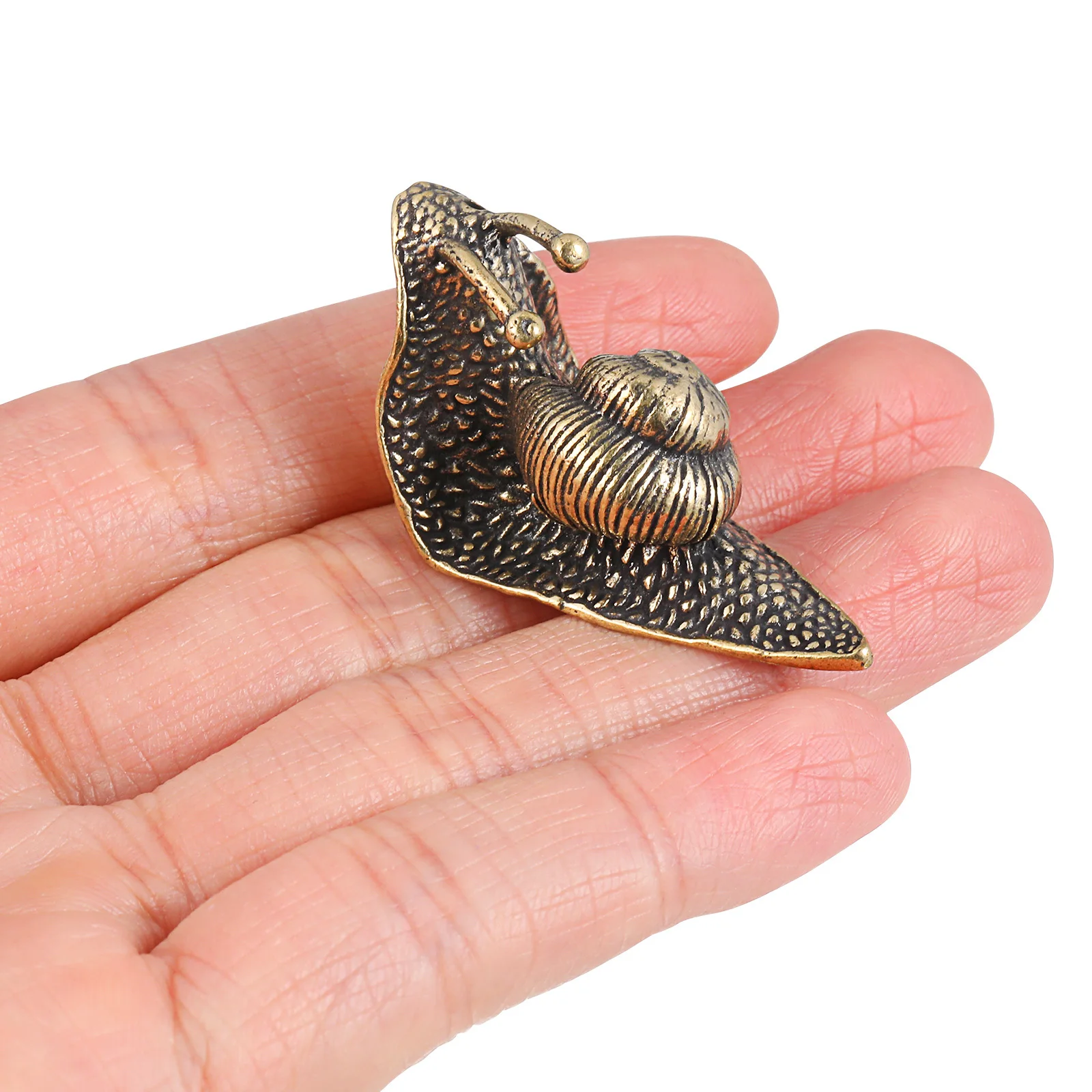 

2pcs Retro Snail Pendant Small Craft Hanging Decor For Keychain Bag Snail Pendant Diy Desktop Adornment