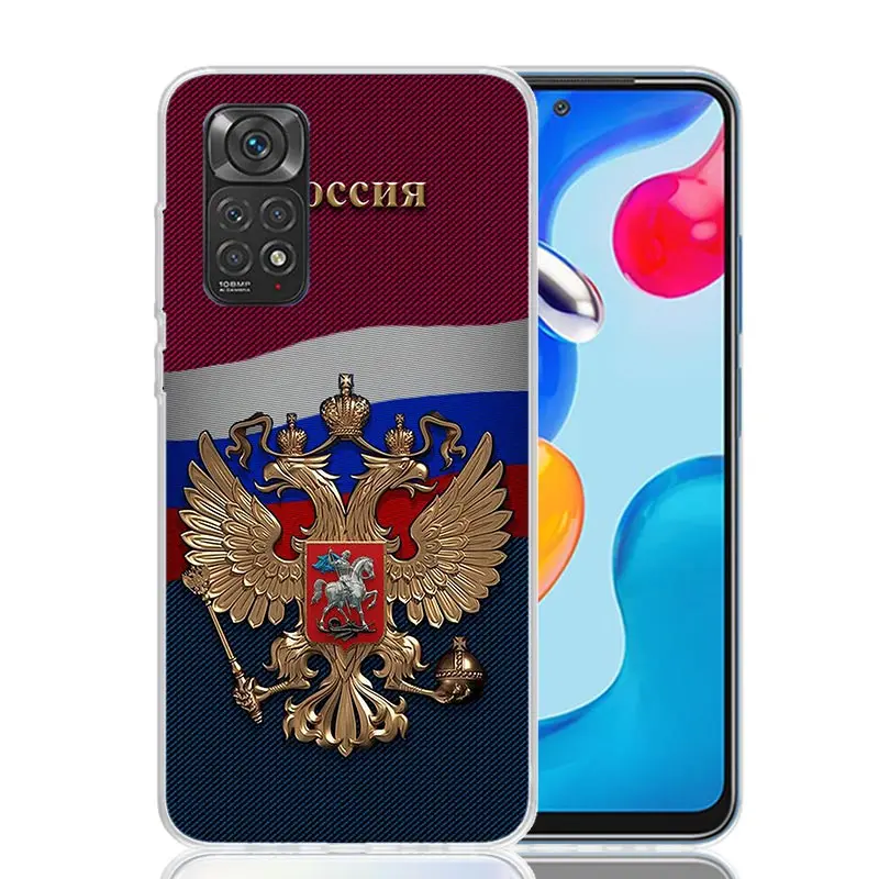 Russia Russian Flags Emblem Phone Case For Xiaomi Redmi Note 13 12S 12 11S 11T 11E Pro Plus 10S 10 9S 9 8T 8 7 Art Customized Co