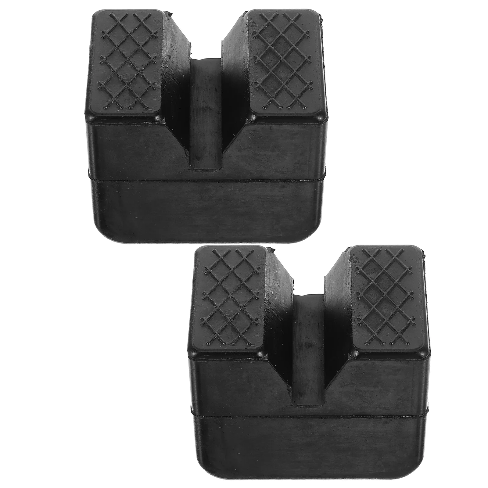 2 Pcs Car Jack Rubber Blocks Caravan Leg Pads 2pcs Stand Support Floor Adapter Slotted