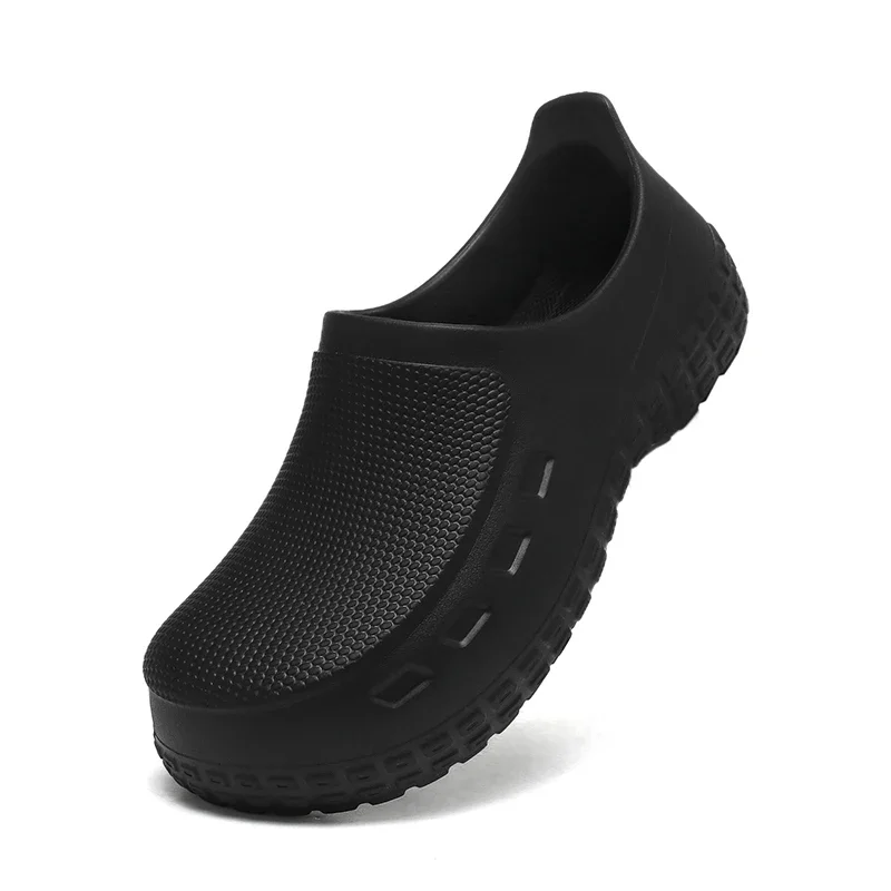 Super Anti Slip Wide Toe Chef Clogs For Men Women Kitchen Working Shoes Oil Proof Waterproof Doctors Nurses Sandals