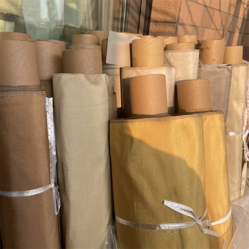 

Thickened Yarn Dyed Silk Double Dupion Fabric for DIY Sewing By The Meter Evening Dress Suit Trench Coat Clothing Fashion Cloth