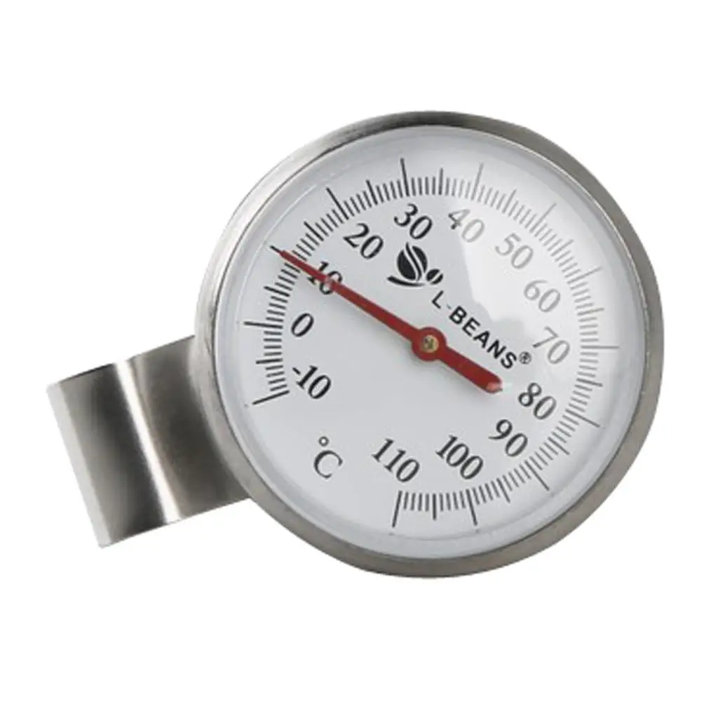 

Long Dial Frothing Thermometer Stainless Steel Coffee Thermometer for Milk Jug and Beverage Preparation