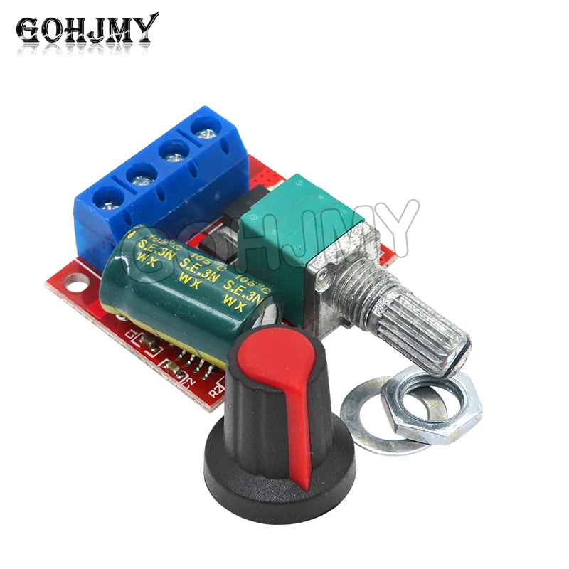 Regulador de Motor de CC PWM, interruptor de Control de velocidad de 5V-35V, función de interruptor 5A, atenuador LED GOHJMY