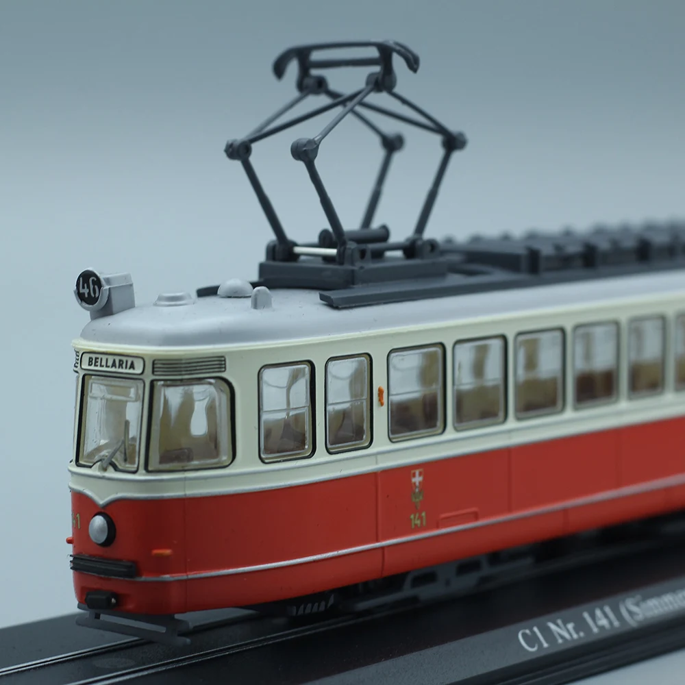 1:87 Scale Germany TW4 Herbrand/A EGG Tram Light Rail Train Simulation Model Collectible Boy Toy Gift Display Ornaments