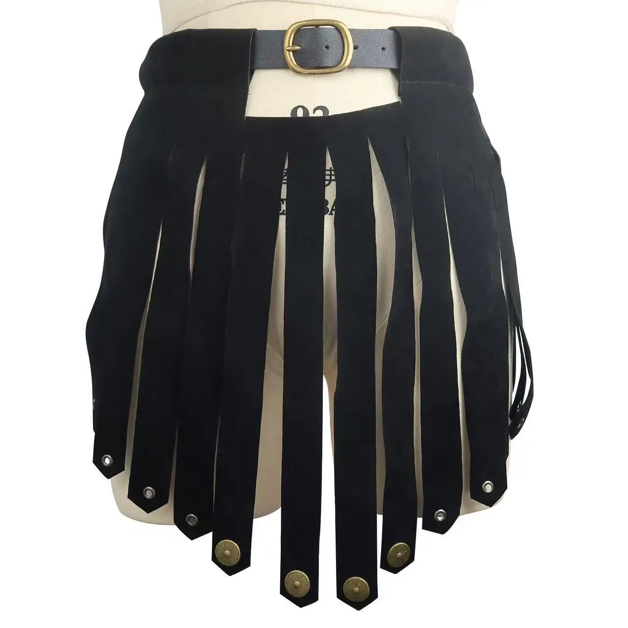 

Halloween Medieval Retro Unisex Pu Leather Belt Renaissance Black Gothic Steampunk Skirt Holiday Party Cosplay Props Accessories