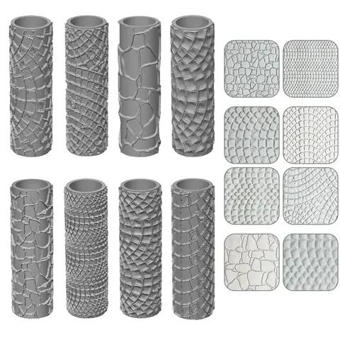 Texture Roller Tool for Wargaming Base Clay Polymer Building Walls or Floors Patterns for Arts and Crafts DIY Tools