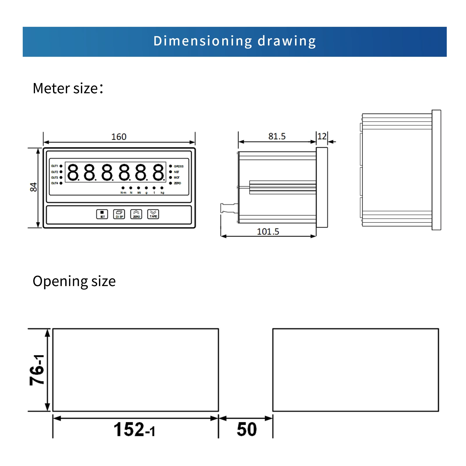 QL-HB5 مؤشر خلية الحمل عرض وزنها محول Batching Transmitter AC 100-240V IP65 485 4-20mA