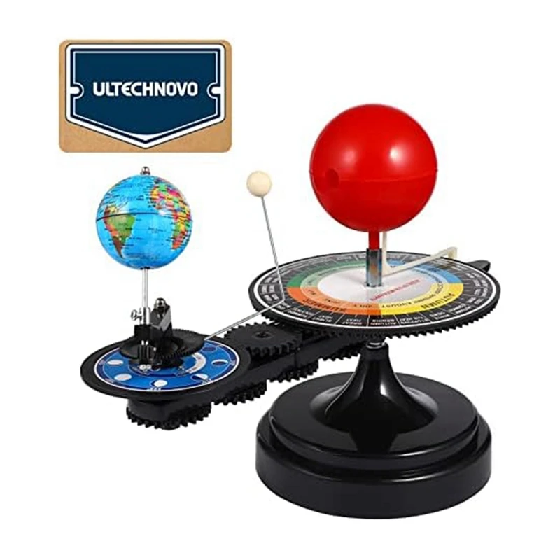 Solar System Model Kit- Earth Moon Revolves Around The Sun - Scientific Experiment Kit Teaching Model For Teens Students Durable
