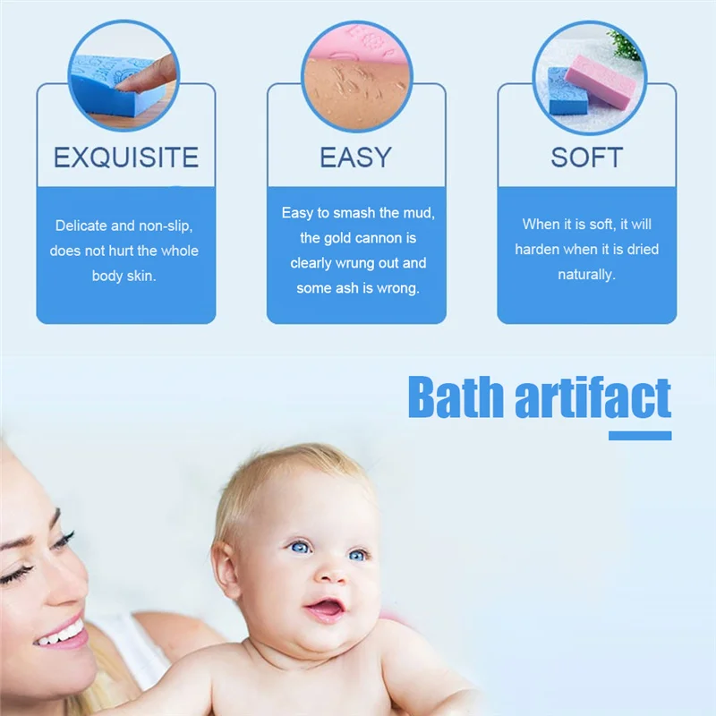 Baby Bath Rub Back Cleaning Sponges Household Non-skin Special Strong Sponge Bath Towel Children Adult Bath Body Cleaning Tools