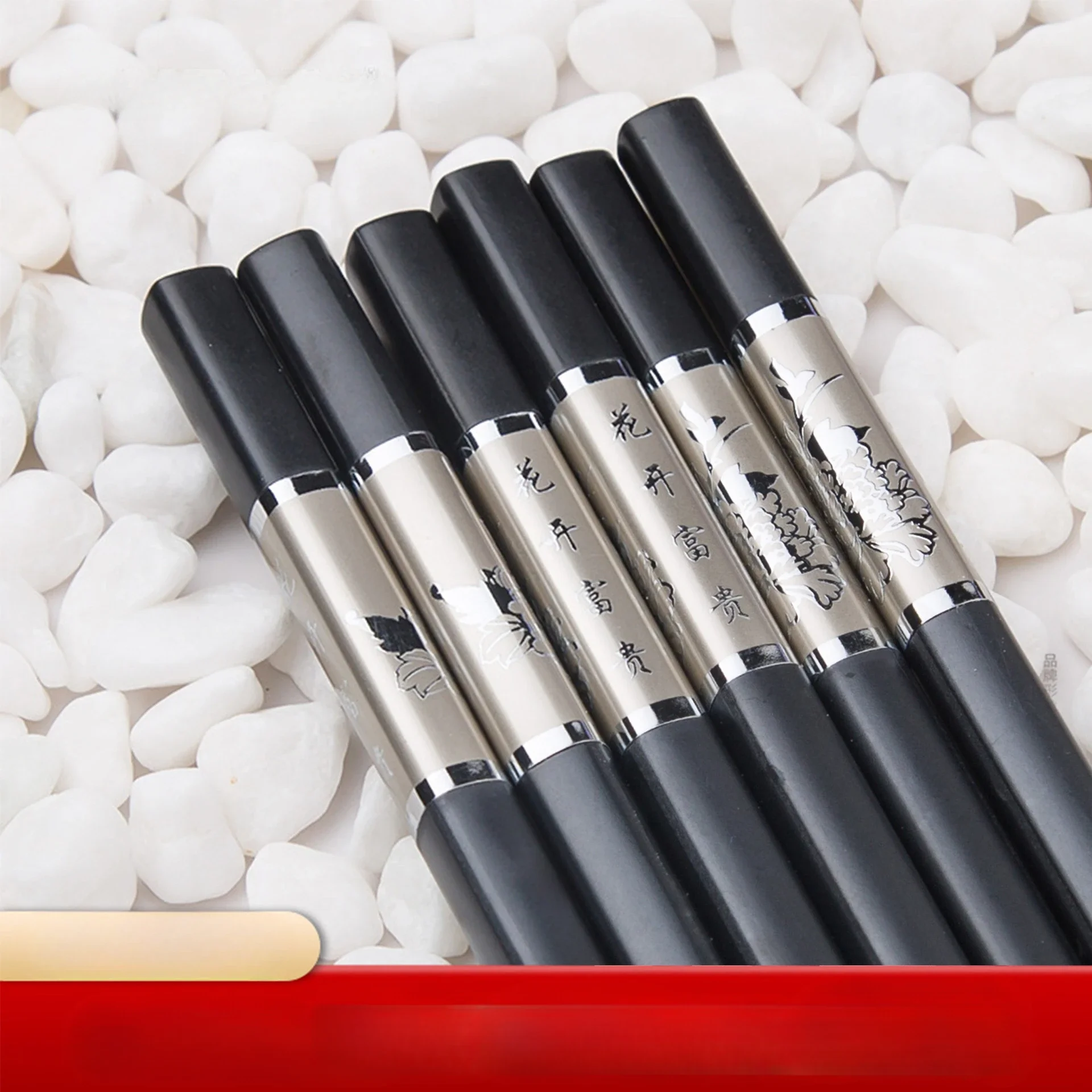 1 Pairs Japanese Chinese Chopsticks Sushi Sticks Reusable Metal Korean Chopsticks Set Healthy Alloy Tableware Palillos Chinos