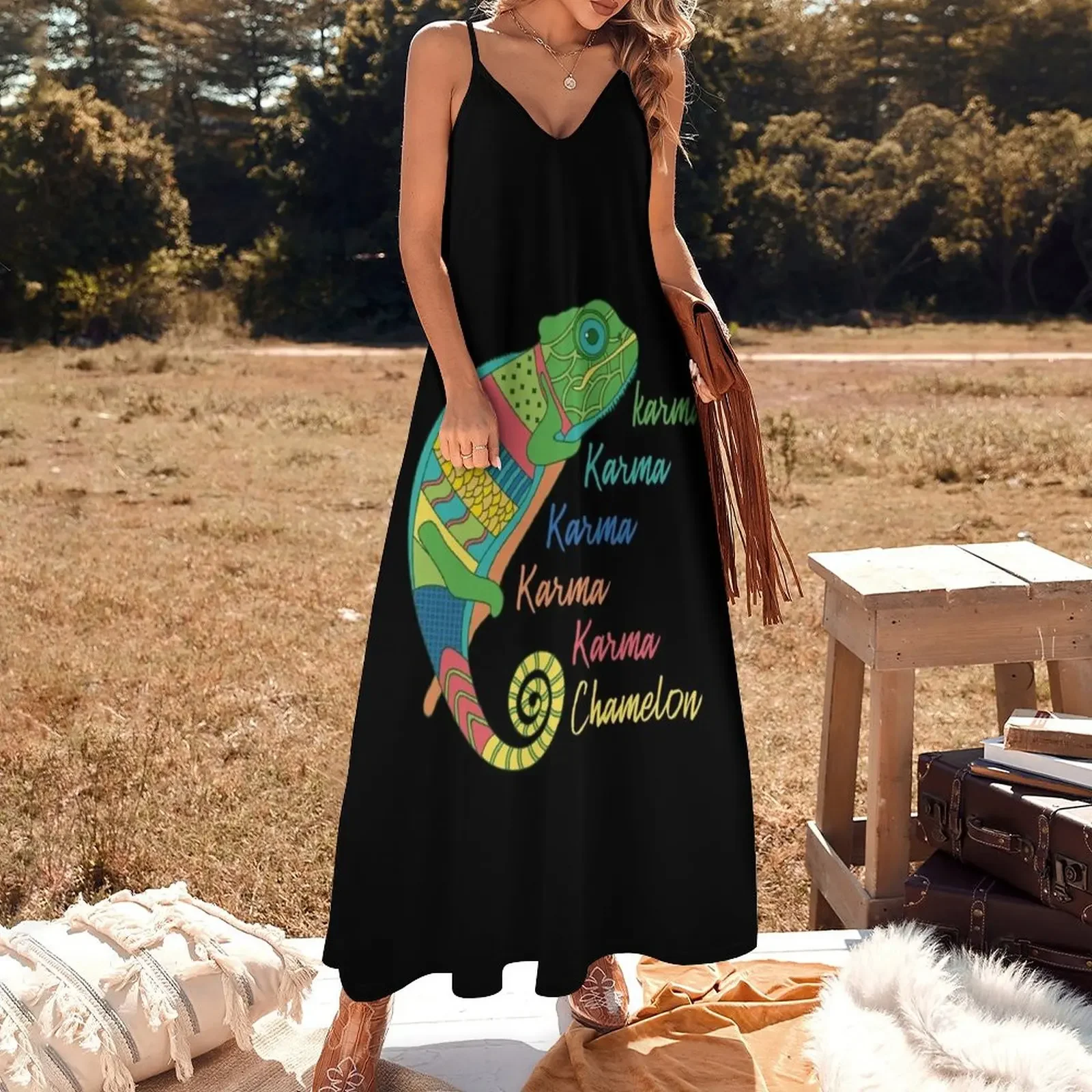 Karma Chameleon Sleeveless Dress dress party night summer dress womens 2025 women elegant luxury