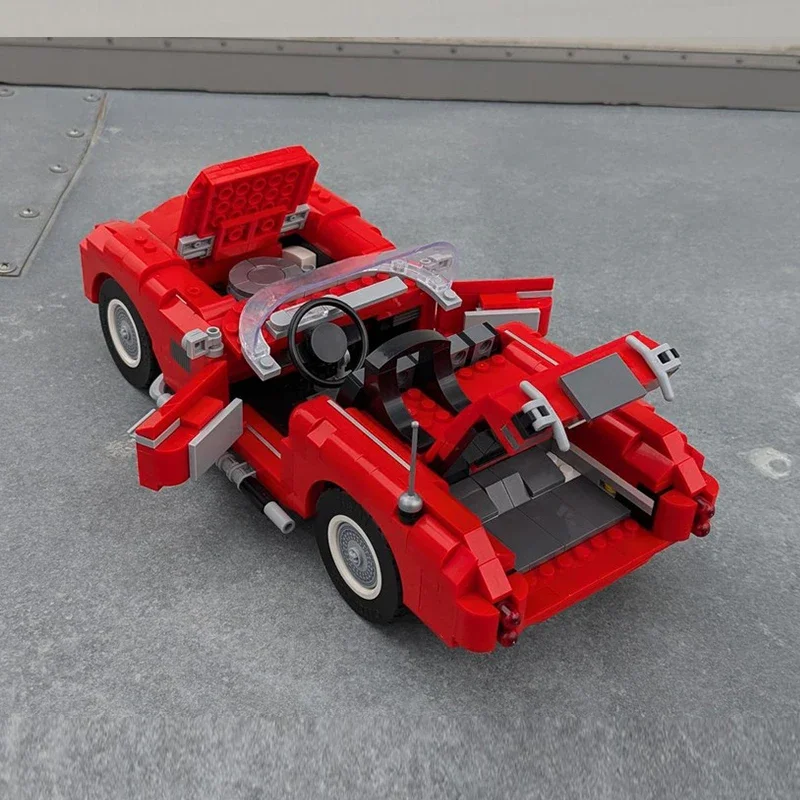 2024 sleek sporty convertible design car bricks muscle sport car blocks custom racing motor building moc unique display klocki