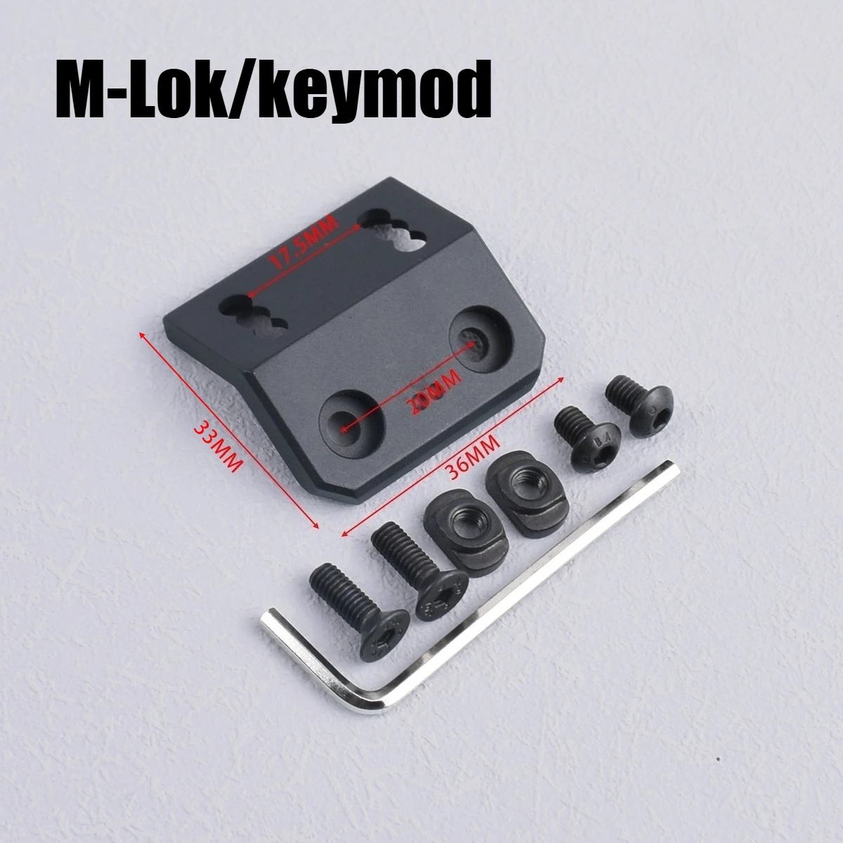 Tactical Flashlight Mount Base Scout Light Side Rail For Surefir M300 M600 M600C Light Fit SMR System M-lk Keymod 20mm Picatinny