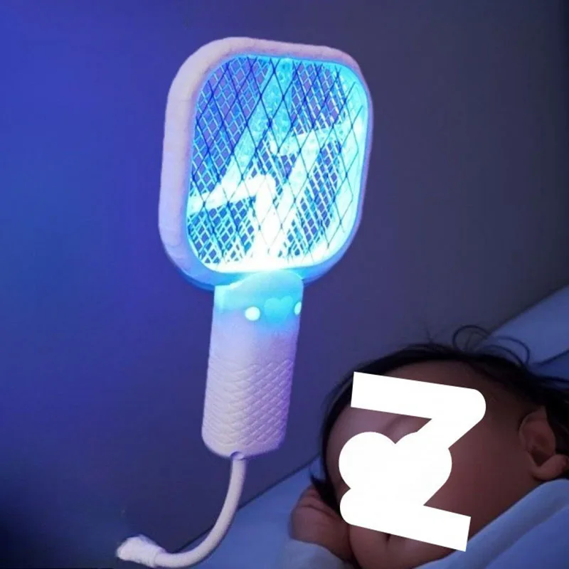 

Mosquito Swatter Trap Pest Control Electric Shock Mosquito Killer Lamp Portable UV Light Electric Fly Bug Zapper Insect Racket