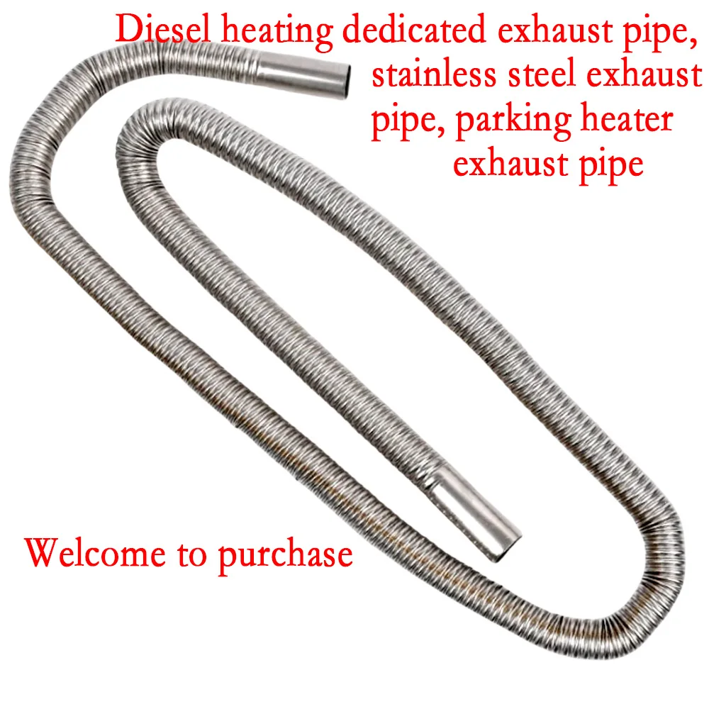 Diesel heating exhaust pipe, multi size stainless steel exhaust pipe, parking heater, diesel heating accessories, exhaust pipe