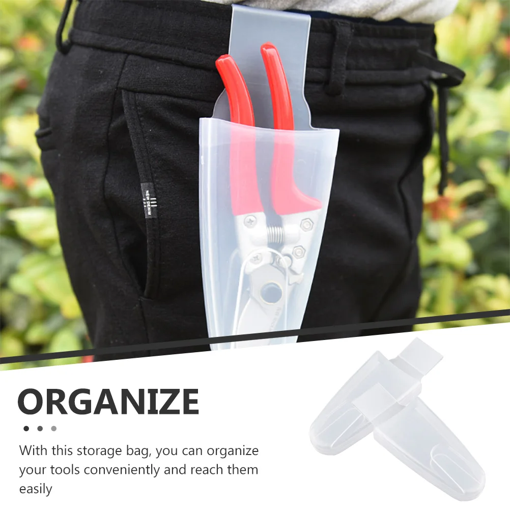 

2Pcs Pruner Large Capacity 8 Inch Transparent Plastic Scissor Case Gardening Tool Organizer Storage Box